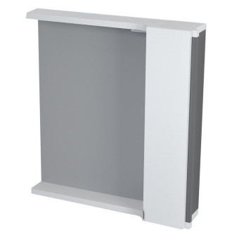 PULSE galerka s LED osvětlením, 75x80x17cm, pravá, bílá/antracit PU078-3034