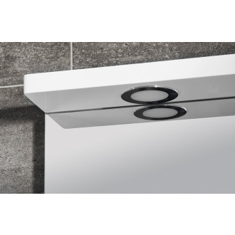 PULSE galerka s LED osvětlením, 75x80x17cm, pravá, bílá/antracit PU078-3034