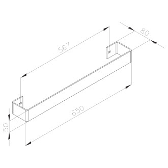 MAGNIFICA držák ručníků 650x80 mm, nerez mat IRPA19