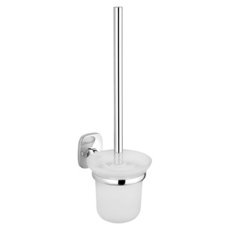 RUMBA WC štětka závěsná, mléčné sklo, chrom RB108