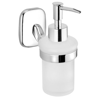 RUMBA dávkovač mýdla 160ml, mléčné sklo, chrom RB119