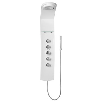 LUK termostatický sprchový panel rohový 250x1300mm, bílá 80325
