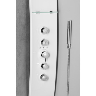 LUK termostatický sprchový panel rohový 250x1300mm, bílá 80325
