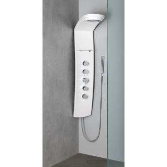 LUK termostatický sprchový panel rohový 250x1300mm, bílá 80325