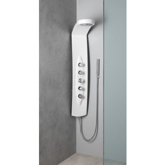 MOLA termostatický sprchový panel rohový 210x1300mm, bílá 80372