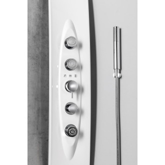 MOLA termostatický sprchový panel rohový 210x1300mm, bílá 80372