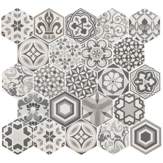 HEXATILE dlažba Harmony B&W 17,5x20 (EQ-10D) (0,714m2) 21357
