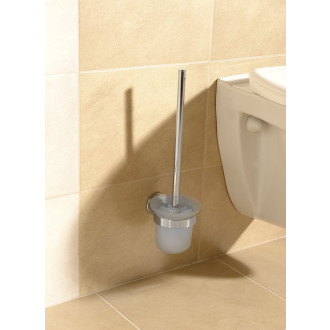 SAMBA WC štětka závěsná, mléčné sklo, chrom SB108