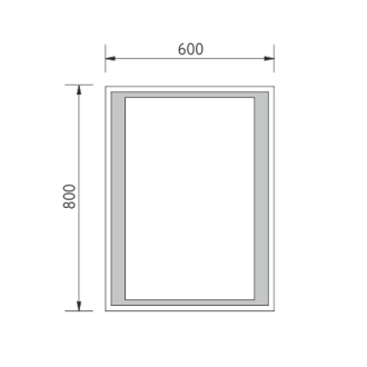 Nimco Série 4000 ZP 4001 LED zrcadlo 800x600 rám hliníkový