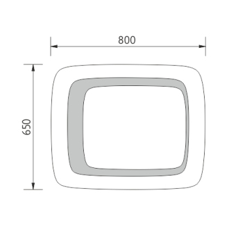 Nimco ZP 7001 LED zrcadlo 650x800
