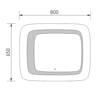 Nimco ZP 7001-S LED zrcadlo se senzorem 650x800