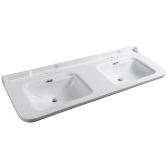 WALDORF keramické dvojumyvadlo 150x55cm, bílá 4143K1