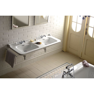 WALDORF keramické dvojumyvadlo 150x55cm, bílá 4143K1