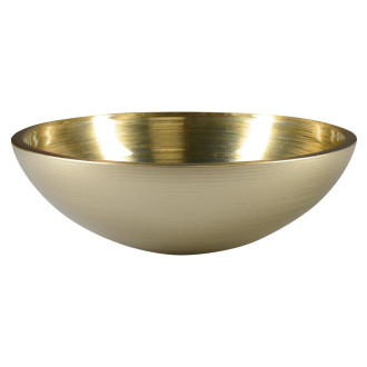 MURANO SOFT BROWN skleněné umyvadlo na desku, průměr 40cm, béžovozlatá AL5318-67
