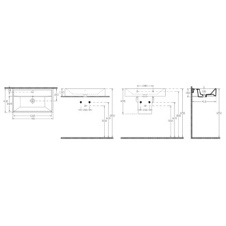 SISTEMA keramické umyvadlo 70x42cm, bílá 10SF50070