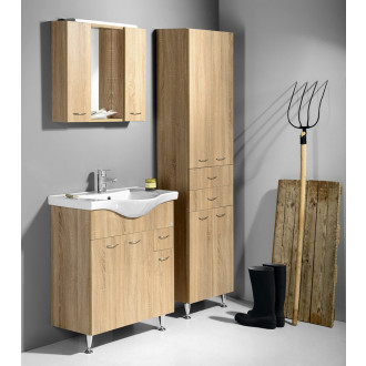 ZOJA/KERAMIA FRESH skříňka vysoká se zásuvkami 50x184x29cm, dub platin 51296