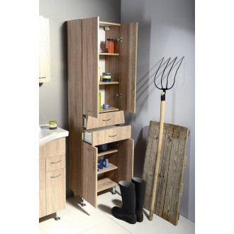 ZOJA/KERAMIA FRESH skříňka vysoká se zásuvkami 50x184x29cm, dub platin 51296