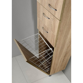 ZOJA/KERAMIA FRESH skříňka vysoká s košem 35x184x29cm, dub platin 51232