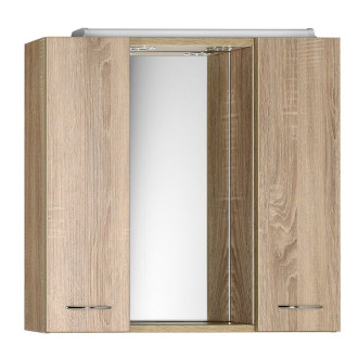 ZOJA/KERAMIA FRESH galerka s LED osvětlením, 70x60x14cm, dub platin 45029