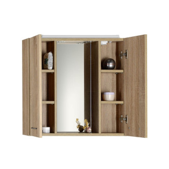 ZOJA/KERAMIA FRESH galerka s LED osvětlením, 70x60x14cm, dub platin 45029