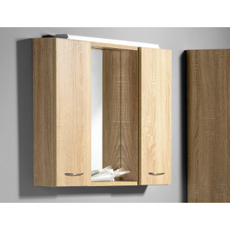 ZOJA/KERAMIA FRESH galerka s LED osvětlením, 70x60x14cm, dub platin 45029