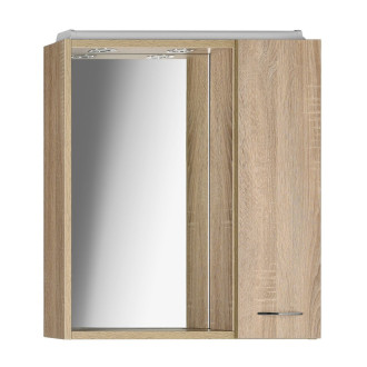 ZOJA/KERAMIA FRESH galerka s LED osvětlením, 60x60x14cm, pravá, dub platin 45028