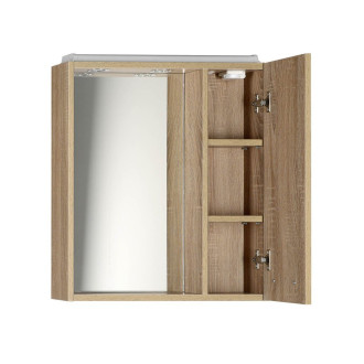 ZOJA/KERAMIA FRESH galerka s LED osvětlením, 60x60x14cm, pravá, dub platin 45028