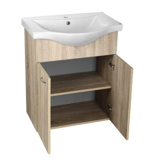 KERAMIA FRESH umyvadlová skříňka 60,6x74x34cm, dub platin 50065