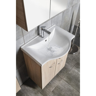 KERAMIA FRESH umyvadlová skříňka, 1 zásuvka, 60,6x74x34cm, dub platin 50066
