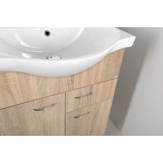 KERAMIA FRESH umyvadlová skříňka, 1 zásuvka, 60,6x74x34cm, dub platin 50066