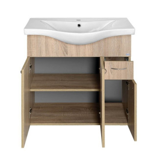 KERAMIA FRESH umyvadlová skříňka 74,5x74x34,7cm, dub platin 50083