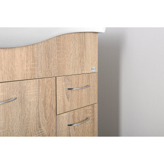 KERAMIA FRESH umyvadlová skříňka 74,5x74x34,7cm, dub platin 50083