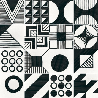 CAPRICE DECO dlažba Patchwork B&W 20X20 (EQ-5) (1m2) 22105