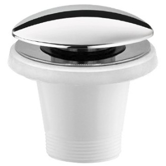 Vanová výpust 6/4", click-clack, pro vany bez přepadu, chrom 71704