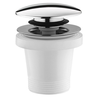 Vanová výpust 6/4", click-clack, pro vany bez přepadu, chrom 71704