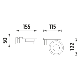 Nimco Keira KE 2205459W-26 Háček s mýdlenkou chrom