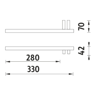 Nimco Keira KE 22060AL-26 Držák na ručníky levý do nábytku