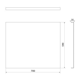 PLAIN panel boční 70x59cm 72669