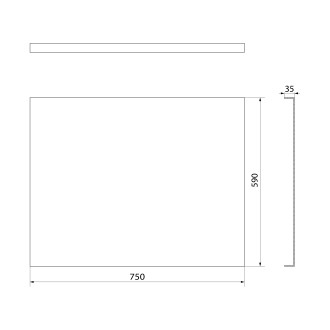 PLAIN panel boční 75x59cm 72687