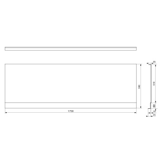 PLAIN NIKA panel 175x59cm 72534