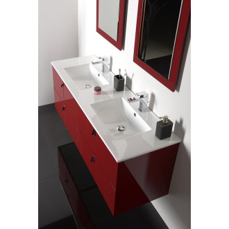 MITRA dvojumyvadlová skříňka 121,5x55x46 cm, bordó MT123