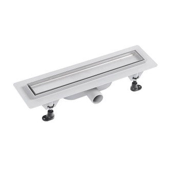TILE podlahový žlab s nerezovým roštem pro dlažbu, L-455mm, DN40 72836