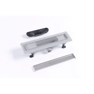 TILE podlahový žlab s nerezovým roštem pro dlažbu, L-455mm, DN40 72836