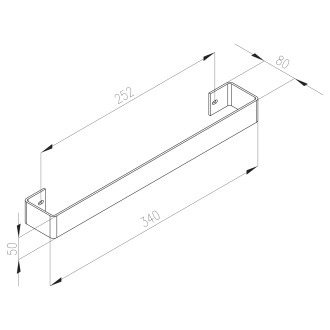 COLONNA držák ručníků 340x80 mm, nerez mat IRPA12
