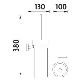 Nimco Keira KE 22094W-26 Toaletní WC kartáč