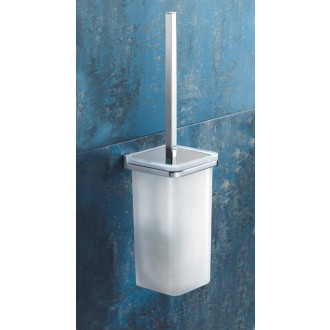 GLAMOUR WC štětka závěsná, mléčné sklo, chrom 573303