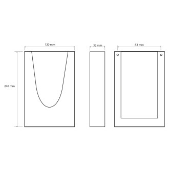 Zásobník na papírové sáčky HygBag, 120x240x30mm, nerez mat XP050