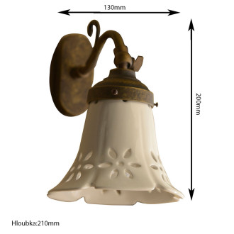 MARSALA svítidlo E14, 40W, 230V, keramické stínítko, bronz MC077