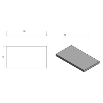 AVICE deska 90x50cm, dub Rover AV094