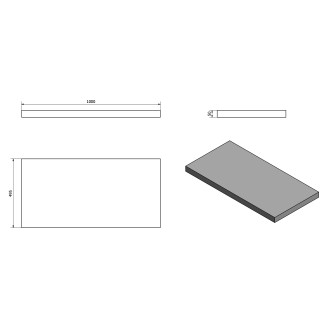 AVICE deska 100x50cm, dub Rover AV104
